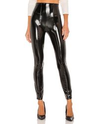Spanx Faux patent leather leggings - Negro