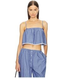 Helsa - Pinstripe Poplin Camisole - Lyst