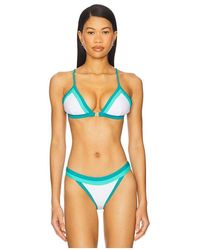 MILLY - Amalfi Color Block Bikini Top - Lyst