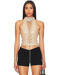 Poster Girl - Phoebe Faux Leather Top - Lyst