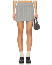 AEXAE - Cashmere Cable Mini Skirt - Lyst