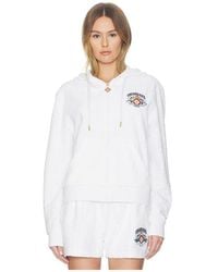 CASABLANCA - Waves Monogram Towelling Zip-Up Hoodie - Lyst