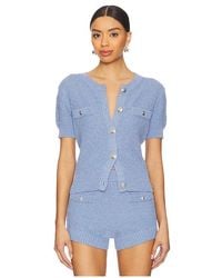 Central Park West - Seed Stitch Short Sleeve Cardigan - Lyst