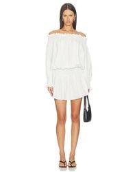 Norma Kamali - Long Sleeve Peasant Mini Dress - Lyst