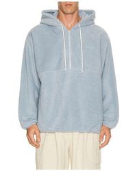 KAPPY DESIGN - Fleece Half Zip Hoodie F - Lyst