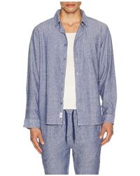Vintage Summer - Long Sleeve Linen Button Down Shirt - Lyst