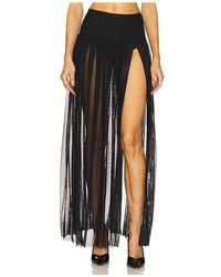 Norma Kamali - プリーツロングスカート、スリット入り - Lyst