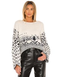 Free People Пуловер Midnight Beach В Цвете Evening Ivory Combo - Белый