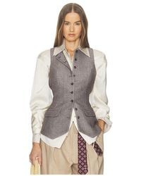 Helsa - Italian Herringbone Waistcoat - Lyst