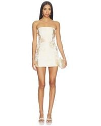 Milkwhite - Strapless Mini Dress - Lyst