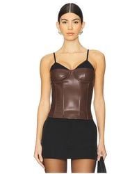 WeWoreWhat - Corset Faux Leather トップ - Lyst