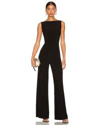 Womens Clothing Jumpsuits and rompers Full-length jumpsuits and rompers Norma Kamali Belted Stretch-jersey Halterneck Jumpsuit in Pink 