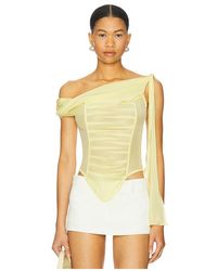 Kim Shui - Chiffon Top En Color Amarillo Talla (También En M, S, Xs) - Lyst