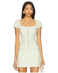 Amanda Uprichard - Short Sleeve Antonia Top - Lyst