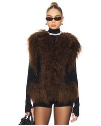 Susanna Chow - Dorothy Shearling Suede Vest - Lyst