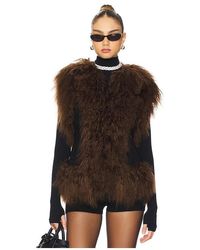 Susanna Chow - Dorothy Shearling Suede Vest - Lyst