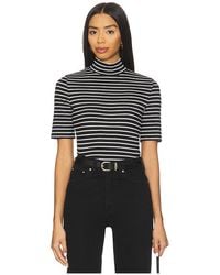 Rag & Bone - The Knit Stripe Rib Turtleneck Tee - Lyst