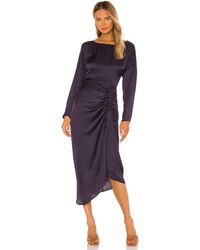 L'academie Long Sleeve Midi Dress - Blau