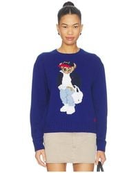 Polo Ralph Lauren - Cotton Bear Crew Neck Pullover Sweater - Lyst