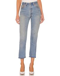 RE/DONE High Rise Ankle Crop - Blue