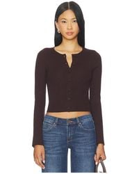 GOOD AMERICAN - Bell Sleeve Knit Cardigan - Lyst