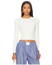 PERFECTWHITETEE - Ribbed Long Sleeve Structured Tee - Lyst
