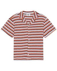 KROST - Calico Shell Knit Bowling Shirt - Lyst