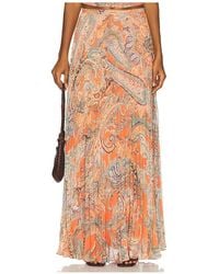L'Agence - Torin Pleated Maxi Skirt - Lyst