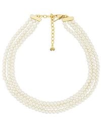 Lele Sadoughi - Triple Strand Necklace - Lyst