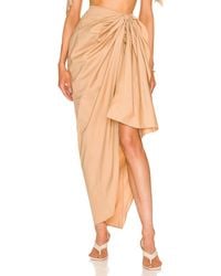 Andrea Iyamah Halima Wrap Skirt - Natural