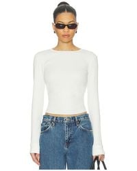RE/DONE - Baby Waffle Long Sleeve Top - Lyst