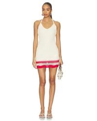 MINKPINK - Elva Crochet Halter Mini Dress - Lyst