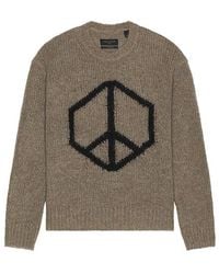 AllSaints - Message Crew Neck Sweater - Lyst
