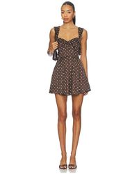 For Love & Lemons Picnic Mini Dress in Yellow | Lyst