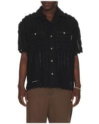 ANDERSSON BELL - Kenley Knitted Open Collar Shirt - Lyst