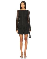 Free People - ROBE MINI EN DENTELLE TABBY en Black - Lyst