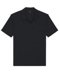 Vince - Mesh Knit Johnny Collared Shirt - Lyst