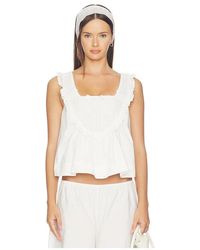 For Love & Lemons - Laura Eyelet Top - Lyst
