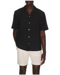 Corridor NYC - Floral Eyelet Short Sleeve Shirt - Lyst