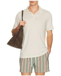 Onia - Shaun Stretch Linen Polo - Lyst