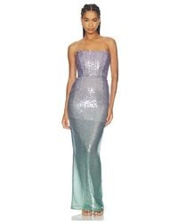metallic ombr strapless maxi dress Rare London sequin bandeau bodycon maxi dress in metallic ombre