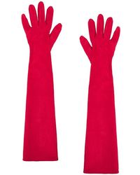 Manokhi - Lange Handschuhe Aus Veloursleder - Lyst