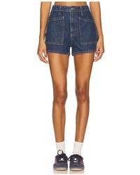 RE/DONE - The Bender Short En Color Azul Talla (También En 24, 25, 26, 27, 28, 29, 30, 31, 32) - Lyst