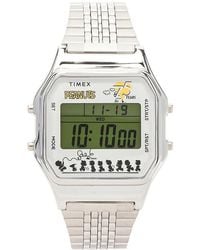 Timex - Peanuts 75Th Anniversary 34Mm Stainless Steel Watch - Lyst