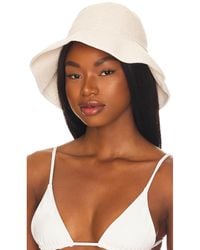 Lele Sadoughi Raffia Sun Bucket Hat - White