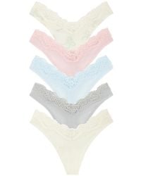 Skims - Fits Everybody Lace Dipped Thong 5-Pack - Lyst