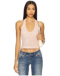 Susana Monaco - Center Gathered Tie Halter Top - Lyst