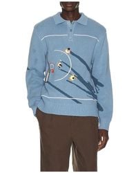 House Of Sunny - King Of The Court Knitted Polo - Lyst
