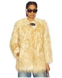 Apparis - Petra Faux Mongolian Fur Short Coat - Lyst