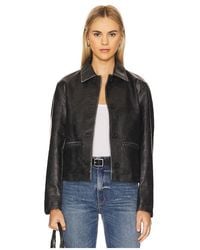 Free People - X We The Free Hera Faux Leather Jacket In Black - Lyst